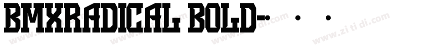BMXRadical Bold字体转换